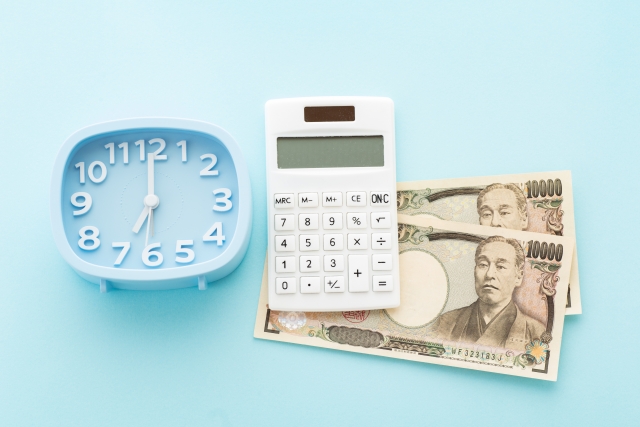 時計とお金と計算機