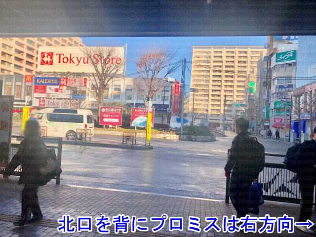 北口から見える東急ストアの画像