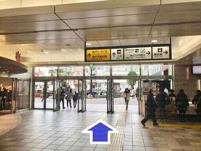 亀戸駅北口正面出口の画像