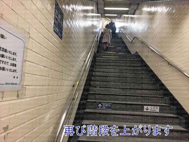 表参道駅構内階段の画像②