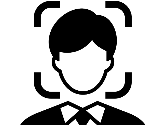 顔認証のピクトグラム