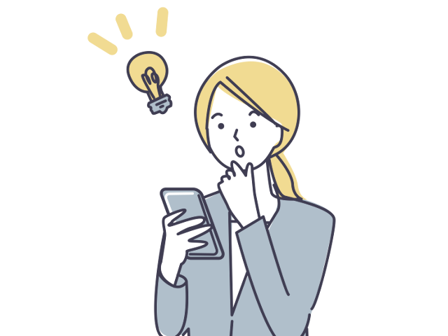 スマホを見て理解した様子の女性