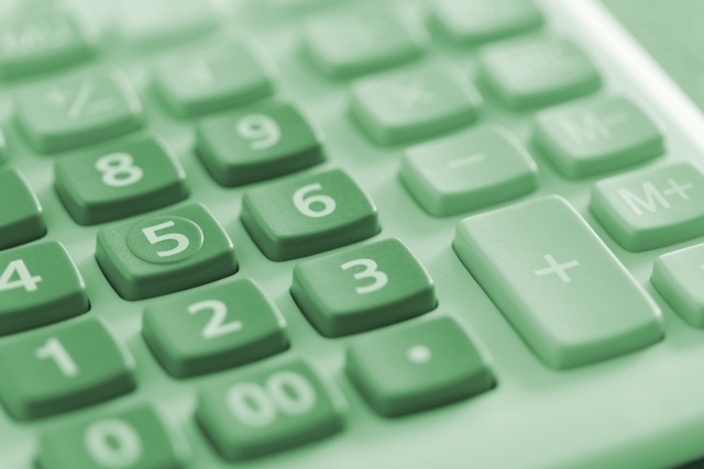 電卓のキーのアップ