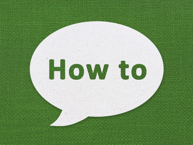 吹き出しの中にHow toの文字